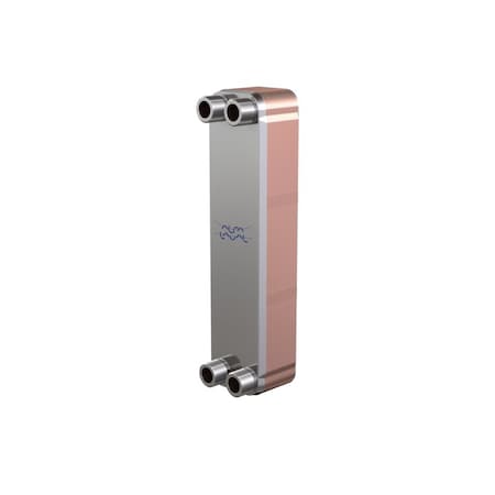 Alfa Laval Brazed Plate Heat Exchanger, AISI 316L, Stainless Steel, 40 Plates - AHRI Certified 263k BTU CBH18DWAQ-40H-F